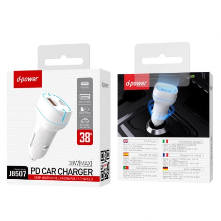 Chargeur Allume-Cigare 2 Ports USB + Type-C